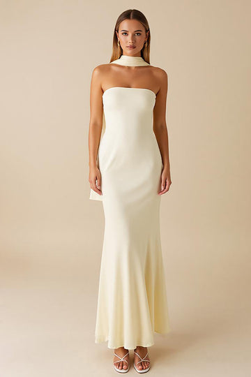 Daffodil Sirène Robe de cérémonie à volants sans bretelles